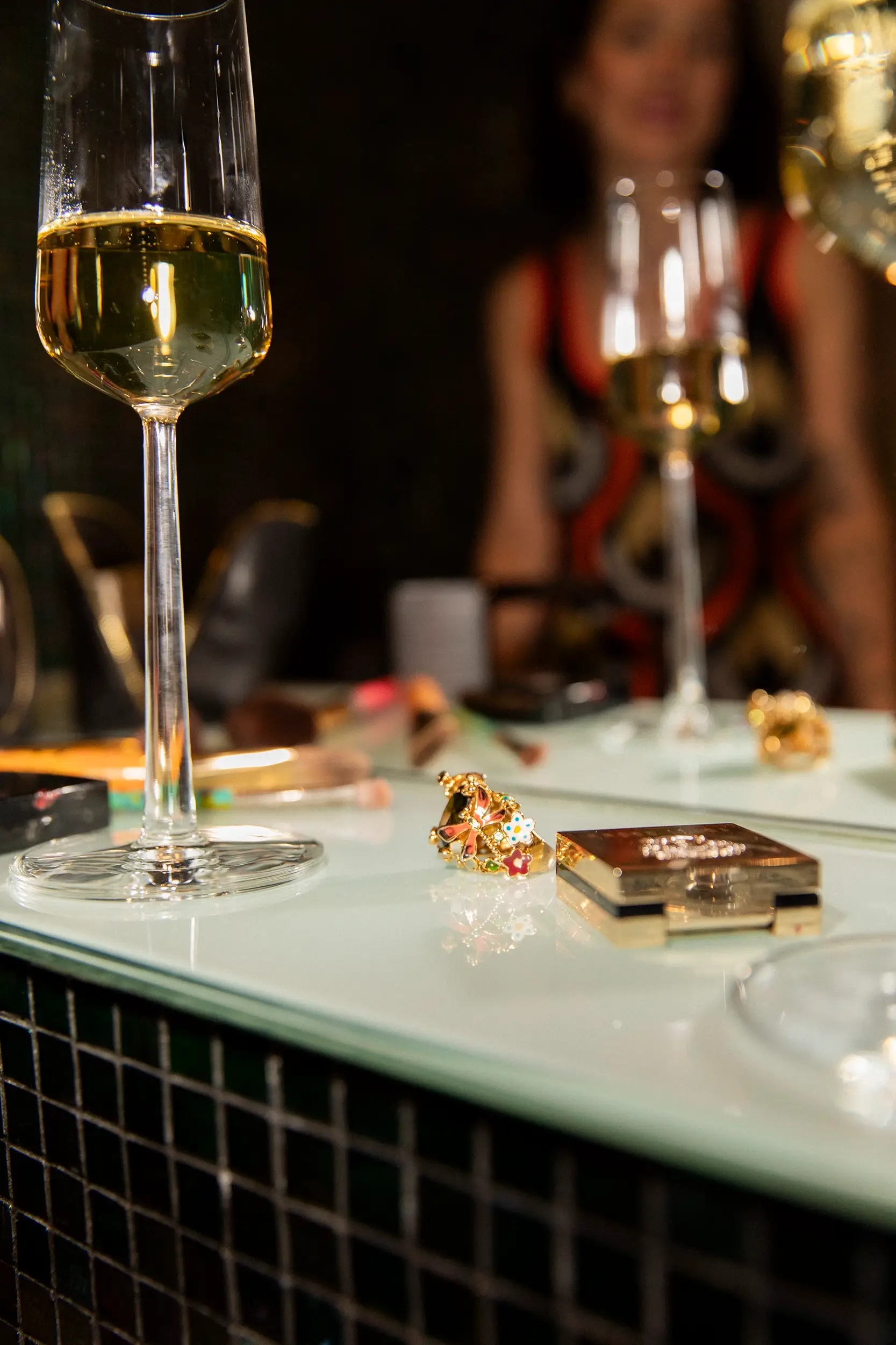 Inför middag middag i restaurangen